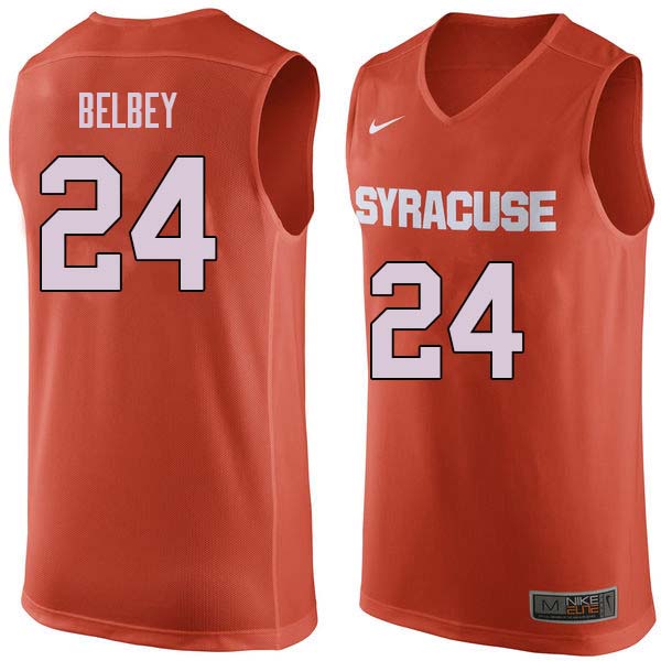 Men #24 Shaun Belbey Syracuse Orange College Basketball Jerseys Sale-Orange